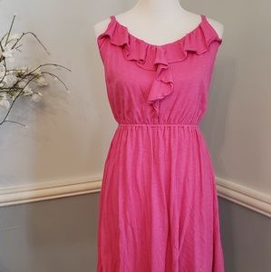 Hot Pink EUC Loft Summer Dress